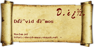 Dávid Ámos névjegykártya